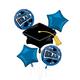 Blue Congrats Grad Foil Balloon Bouquet, 13pc, Premium - True to Your School